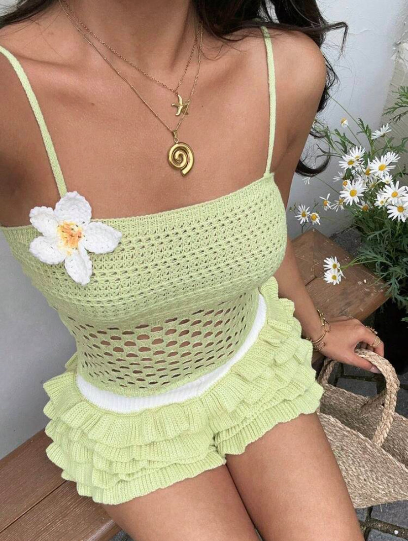 Ruffle Short Floral Set