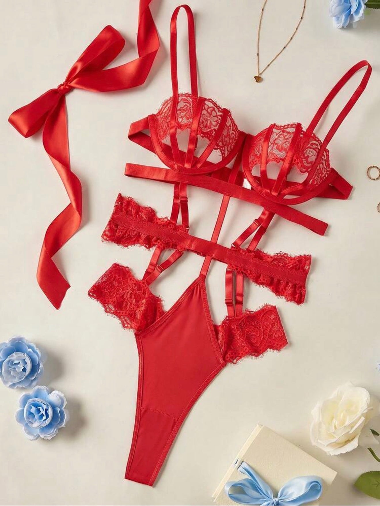 Contrast Lace Lingerie