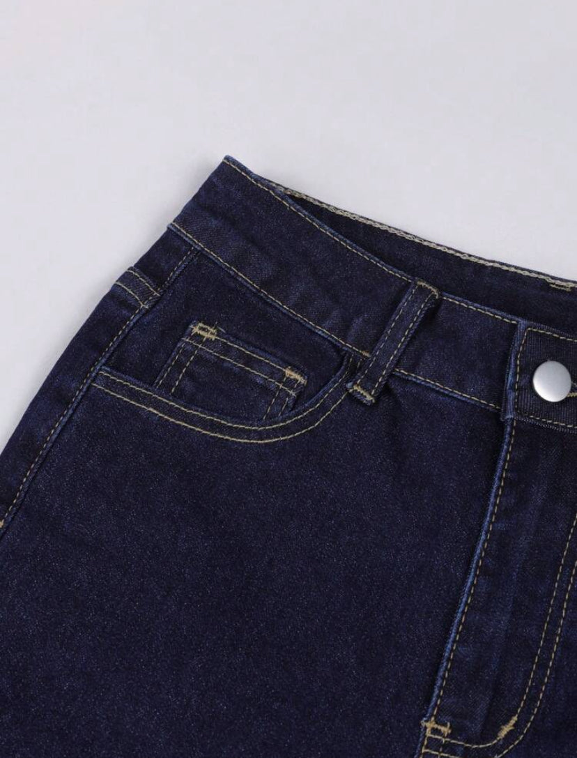 Split Hem Capri Jeans