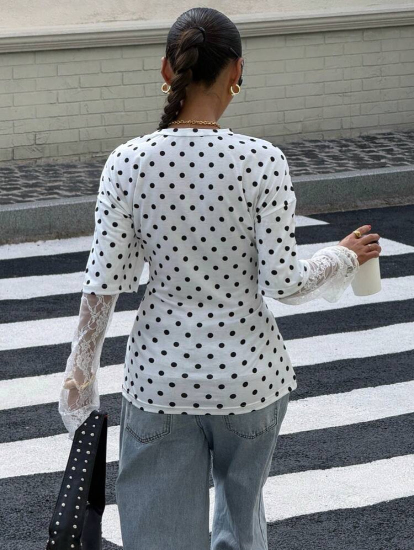 Lace Sleeve Shirt