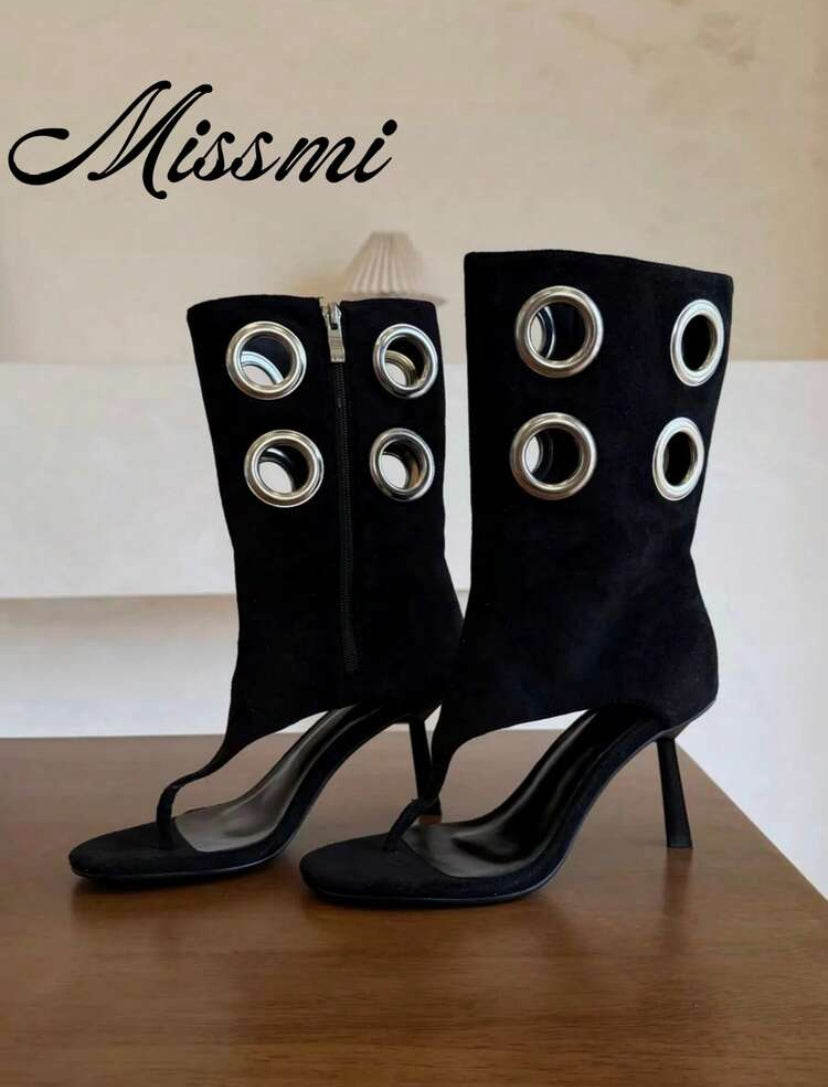 Ruched Knee-High Boots
