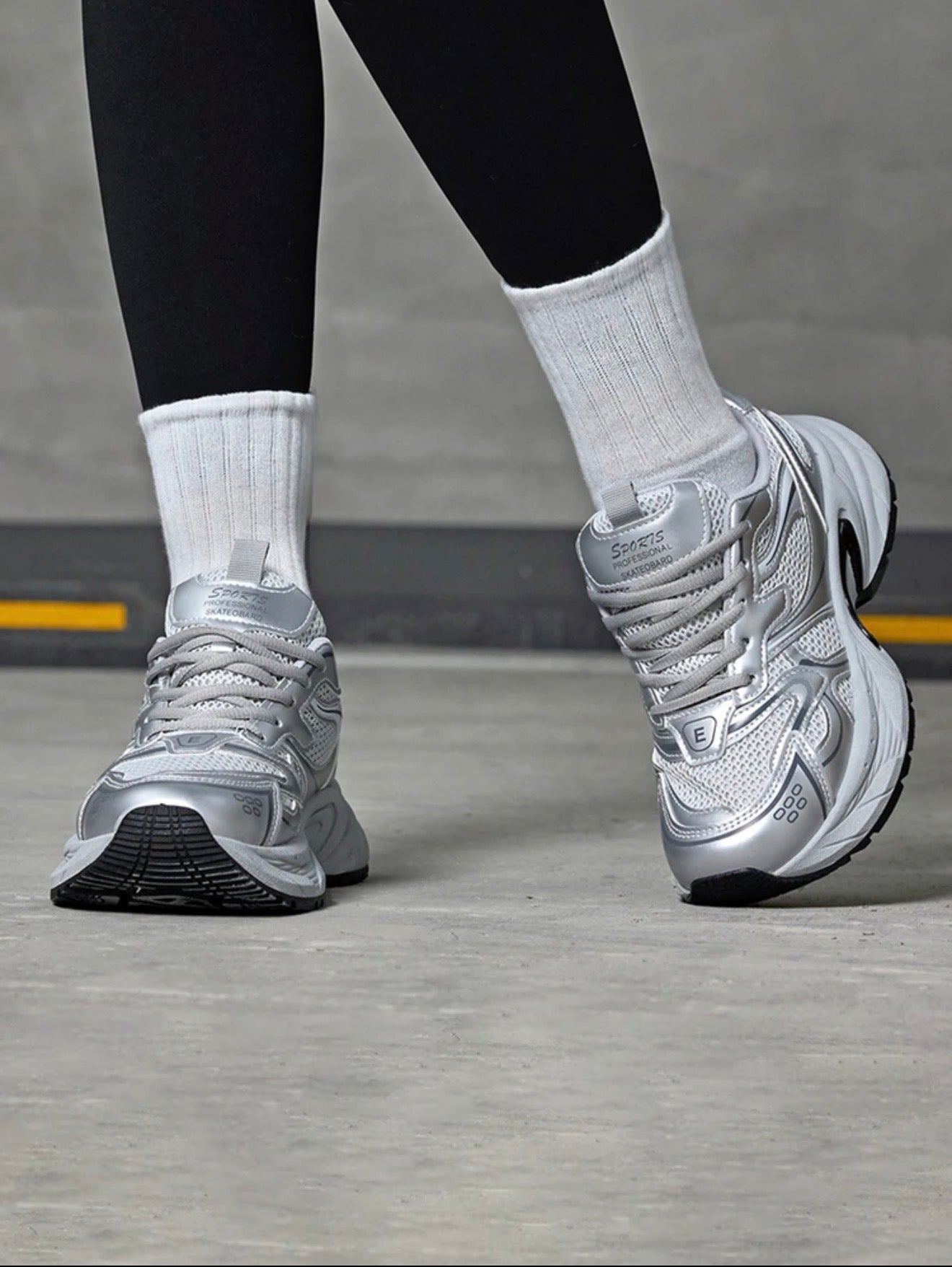 Silver Fashion Trainers