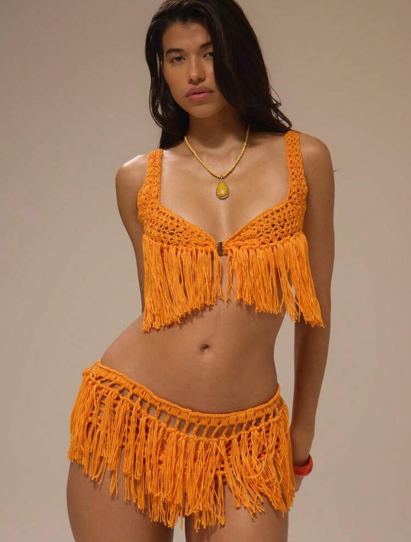 Orange Crochet Bikini