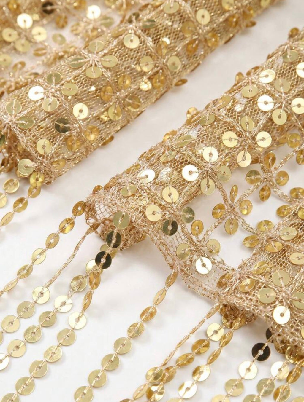 Shiny Sequin Decorated Scarf