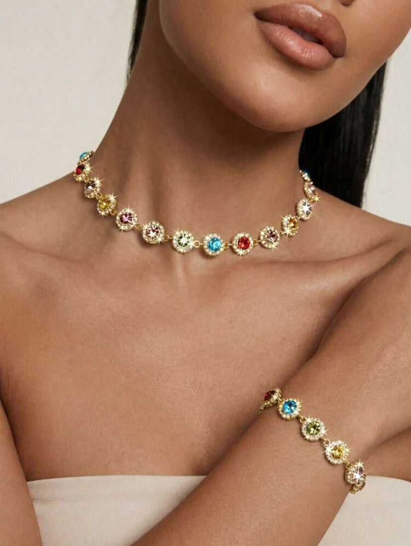 Rainbow Stones Jewelry Set