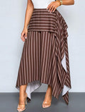 Brown Striped Skirt