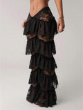 V- Front Ruffle Pants